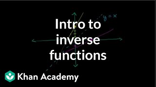 Introduction to function inverses  Functions and their graphs  Algebra II  Khan Academy [upl. by Albric]