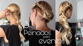 3 PEINADOS EN 5MIN ideales para invitada  Patricia Lopman [upl. by Ettolrahs526]