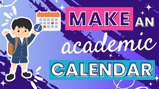 Creating a School or Academic Calendar with Canva  Plan Your Semesters Effectively [upl. by Vilma]