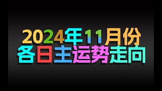 2024年11月份各日主运势走向 [upl. by Nwonknu]