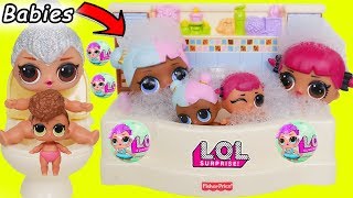 LOL Surprise Dolls Barbie Babysit Happy Water Places  Lil Sisters Series 4 Toy Unboxed [upl. by Morentz37]