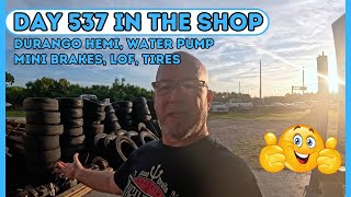 MINI BRAKE ISSUE DURANGO HEMI LEAKS COOLANT DAY 537 IN THE SHOP [upl. by Bremble]