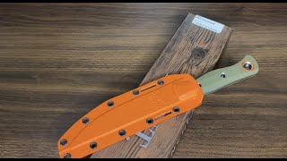 Another Meatcrafter Benchmade 155003 OD Green Handles Knife Review [upl. by Ahsinav325]