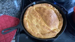 Making Cast Iron Upside Down Pizza a TikTok Recipe [upl. by Lrac]