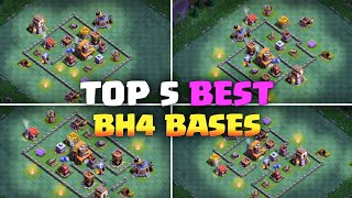 Best Bh4 base layout with linkTop5 New builder hall 4 bases [upl. by Annayar370]