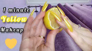 1 minute yellow makeup asmr 💛🍋🌻 Fast amp Aggressive Layered Sounds [upl. by Corine]