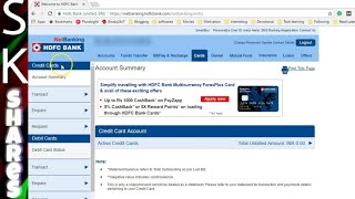 How to View or Download Credit Card statement  HDFC Netbanking [upl. by Enilec774]