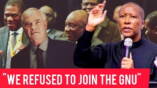 We Refused To be Part Of The GNU  Julius Malema  EFF Party  GNU  South Africa [upl. by Sofie945]