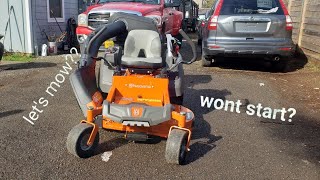 ZEROTURN REVIEW HUSQVARNA Z242F   MJ GENERAL CONTRACTOR [upl. by Euqimod91]