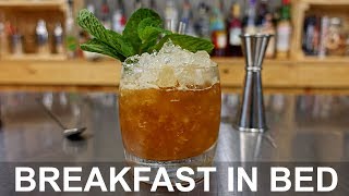 BREAKFAST IN BED Cocktail Recipe w Marmalade amp Sweet Vermouth [upl. by Ylrebmik926]