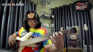 HEX NB505 Gloss Finish Ivory Headless Bass by KengBassist [upl. by Der]