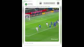 Digne Stunning Free kick against Italy 18112024 Euro Nation League football reels freekick [upl. by Tjader]