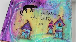 Home art journal mixed media tutorial [upl. by Nnylg598]