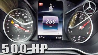 Mercedes C400 500 HP ACCELERATION amp TOP SPEED 0260 kmh GAD Motors by AutoTopNL [upl. by Utas329]