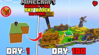 I Survived 100 Days In SKYBLOCK With NOTHING In Minecraft Hardcore   HINDI 4k [upl. by Ajay]