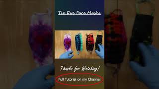 Tie Dye Face Masks  4 Different Designs  shorts [upl. by Lesnah17]