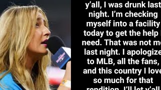 Ingrid Andress “drunk” during HR Derby National Anthem  going to “rehab”  FULL Apology Statement [upl. by Osrick]