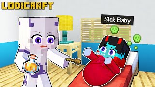 My SICK BABY Needs HELP In Minecraft🍼 [upl. by Nylle]