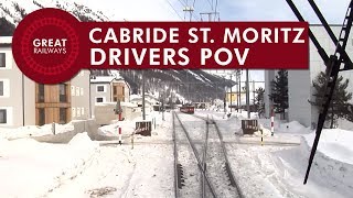 Cabride St Moritz  Chur  part 1 • POV • Great Railways [upl. by Niwled]