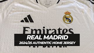 Real Madrid 202425 Authentic Home Jersey Review [upl. by Aneekan54]