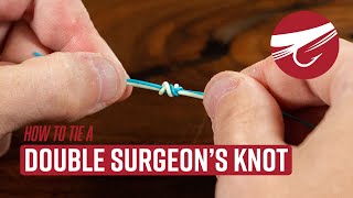 How To Tie A Double Surgeons Knot  FLY FISHING KNOTS [upl. by Gittel]