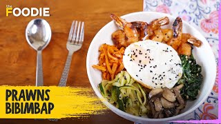 Prawns Bibimbap Recipe  How To Make Prawns Bibimbap  Korean Recipe  The Foodie [upl. by Nohtan]