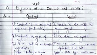 difference between constant and variable  constant and variable [upl. by Tiffie]