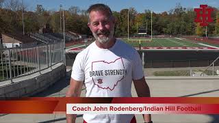 Indian Hill Football  Coach Rodenberg Interivew  Week 10 [upl. by Akciret]