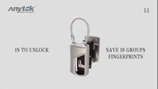 Anytek L1 Fingerprint Lock Waterproof Antitheft Padlock [upl. by Samira561]