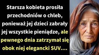 Starsza kobieta prosiła przechodniów o chleb ponieważ jej dzieci zabrały jej wszystkie pieniądze [upl. by Tempa654]