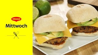 Veggie Tex Mex Burger Rezept  MAGGI Mittwoch [upl. by Sunday]