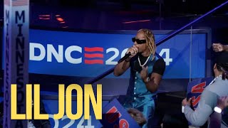 Lil Jon performs during Georgia roll call at the 2024 DNC [upl. by Nahtanaj]