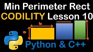 Minimum Perimeter Rectangle in Python and C Codility Solutions Lesson 10 [upl. by Ecirtal]