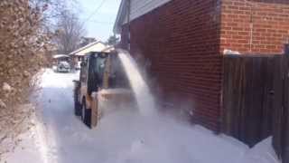 Trackless MT5 Snow Blowing Driveway [upl. by Bartholomeus]