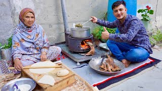 Kayamsha  Traditional Food Gilgit Baltistan  Cooked Mustard Greens With Organic Potatoes😋😋 [upl. by Eenwat]