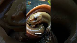 Crazy Creature Amphiuma nature wildlife facts shorts status amphibia sea [upl. by Ahtikal]