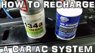 How to Recharge a Car AC System [upl. by Eilrahc]