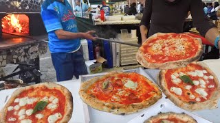 Pizzaiolo Churns Out Volleys of Neapolitan Pizzas On The Street [upl. by Januarius108]