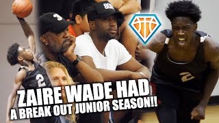 DWYANE WADE Watches ZAIRE WADE Have BREAKOUT SEASON  Full Junior Year Highlights [upl. by Marrissa769]