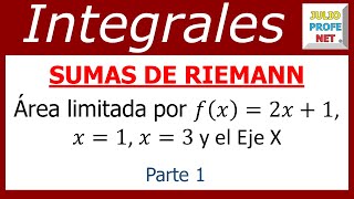 SUMAS DE RIEMANN Parte 1 de 2 [upl. by Akkinahs]