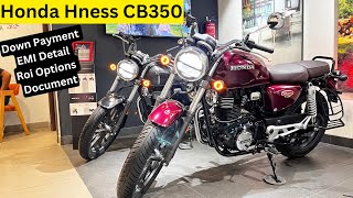 Honda Hness CB350 New Model 2024 On Road Price Finance Price Down Payment Roi And EMI Option [upl. by Yoo]