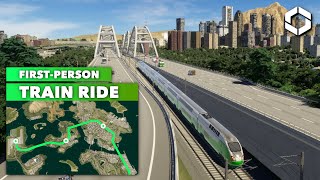 Suburban Train Ride Through The Whole City  Cities Skylines 2  Archipelago Heaven [upl. by Nea61]