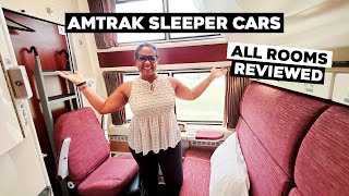 Amtrak Sleeper Car Room Guide  Tour A Roomette Bedroom Family Bedroom And Accessible [upl. by Esil]