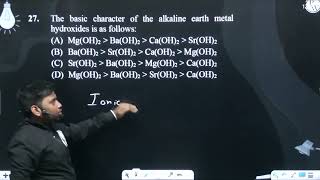 The basic character of the alkaline earth metal hydroxides is as follows [upl. by Aniteb136]