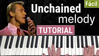 Como tocar quotUnchained melodyquot Righteous Brothers version  Piano tutorial y partitura [upl. by Wilfrid]