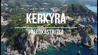 Greece from Above Paleokastritsa Majestic Coastline in 4K greece corfu kerkyra ionianislands [upl. by Broome]