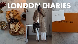 A gift from Louis Vuitton  cheeseboard night with friends  new makeup haul  LONDON VLOG [upl. by Lunn843]