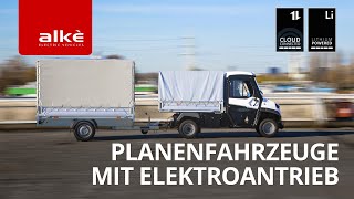 Planenfahrzeuge mit Elektroantrieb für Stadtlieferungen Logistik und vieles mehr Schau jetzt [upl. by Adnawahs]