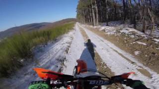 Winter 2017  Part 1  Gopro Ktm amp Husqvarna 2 stroke in the snow [upl. by Almeeta]