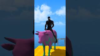 GTA V SPIDERMAN KILLING COW 🥺 shorts [upl. by Nylla]